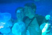 Jeff and Natalie with Jellyfish at Newport Aquarium, KY